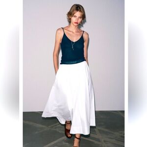 Zara Poplin Midi skirt
